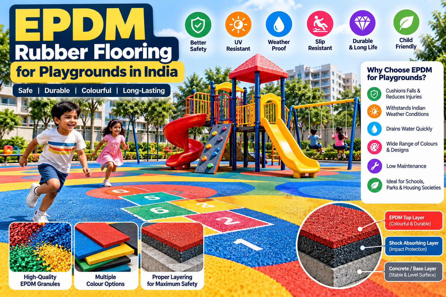 EPDM Rubber Flooring for Playgrounds in India: Buying Guide
