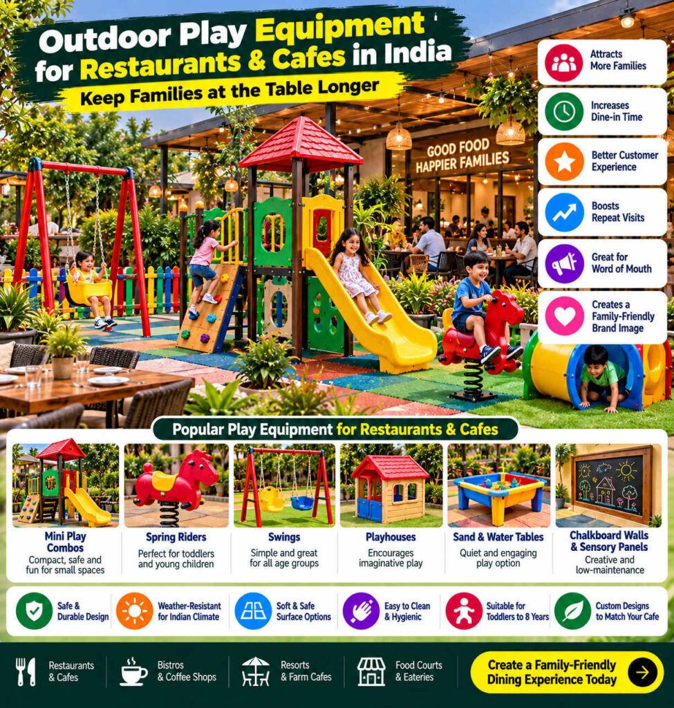 Outdoor Play Equipment for Restaurants and Cafes in India: Keeping Families at the Table Longer