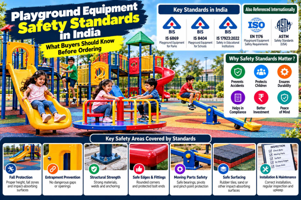 Playground Equipment Safety Standards in India: What Buyers Should Know Before Ordering