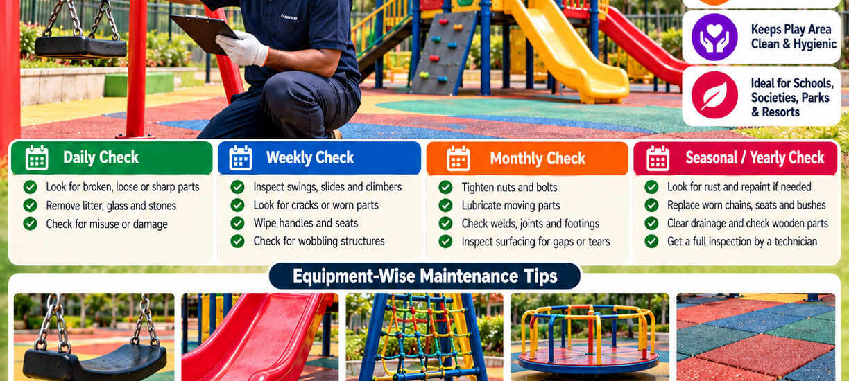 Playground Equipment Maintenance Tips in India for Safety
