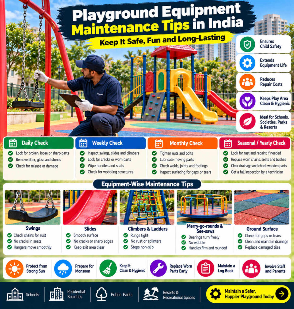 Playground Equipment Maintenance Tips in India: Keep It Safe After the Ribbon Is Cut