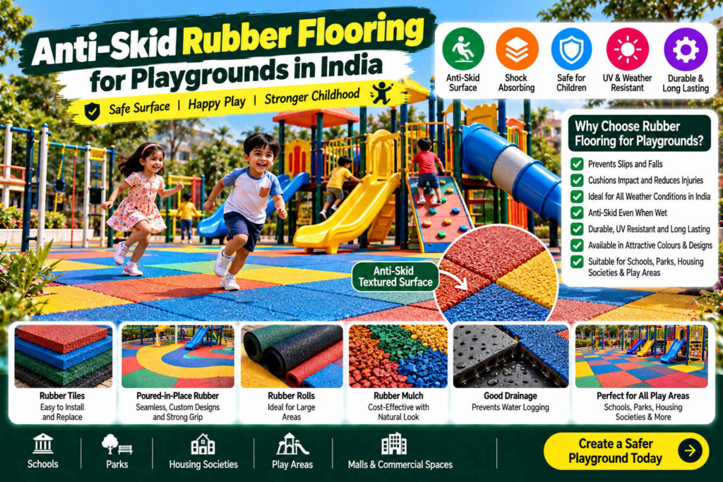 Anti-Skid Rubber Flooring for Playgrounds in India: What to Check Before You Install